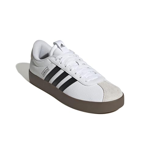 ADIDAS WOMEN’S VL COURT 3.0 SNEAKER WHITE BLACK GREY ONE SIZE: 9 - Brand New