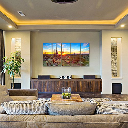 SEA CHARM 5 Piece Arizona Sonoran Desert, Each Piece 12"x32", ZXX767193A - Like New