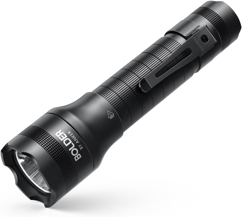 Anker Rechargeable Bolder LC40 Flashlight, Super Bright 400 Lumens T1423 - Black - Like New