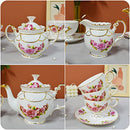 ACMLIFE Bone China Tea Set 21-Piece Tea Cups Tea Cups & Saucers Pink B09VGLHNCH - Brand New