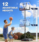 VISVEIL Basketball Hoop Portable Hoop System for Outdoor S003-21B - BLACK - Like New
