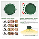FAYINWBO SOLAR ULTRASONIC ANIMAL REPELLER MOTION DETECTION SIREN FLASH - GREEN - Like New