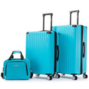Rockland 3 Luggage Set, 2-Piece Hardside Spinner Wheel Uprights with Tote - Brand New