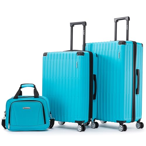 Rockland 3 Luggage Set, 2-Piece Hardside Spinner Wheel Uprights with Tote - Brand New