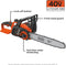 Black + Decker 40V MAX* 12" Cordless Chainsaw LCS1240 - BLACK/ORANGE - Like New