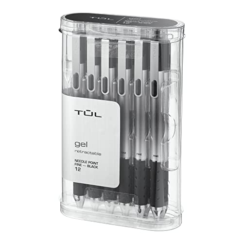 TUL GL1 RETRACTABLE GEL PEN POINT 0.5 MM GRAY BARREL BLACK INK PACK OF 12 BLACK - Brand New
