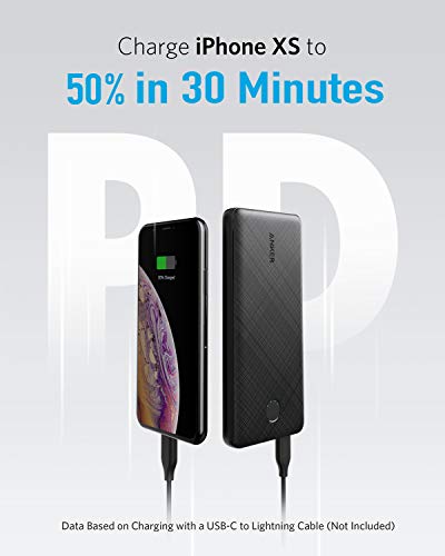 ANKER USB-C PORTABLE CHARGER 18W POWERCORE SLIM 10000 PD 10000MAH A1231 - BLACK - Like New