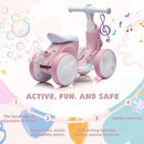 WANGWANGWANG 6V Electric Baby Balance Bike,4 Wheels,Remote Control - Pink - Like New