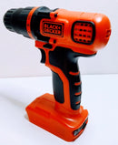 BLACK+DECKER GENUINE LDX120C 20V CORDLESS DRILL/DRIVER TOOL ONLY - ORANGE/BLACK - Like New