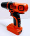 BLACK+DECKER GENUINE LDX120C 20V CORDLESS DRILL/DRIVER TOOL ONLY - ORANGE/BLACK - Like New