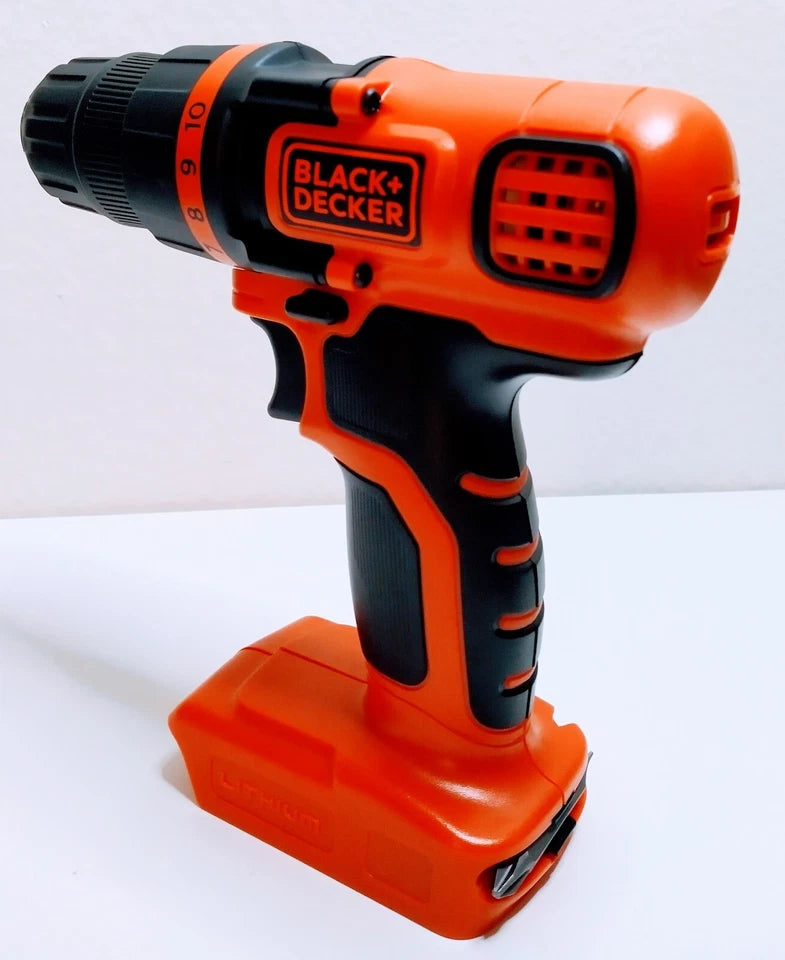 BLACK+DECKER GENUINE LDX120C 20V CORDLESS DRILL/DRIVER TOOL ONLY - ORANGE/BLACK - Like New