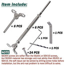 DECK MAN T316-STAINLESS STEEL ADJUSTABLE ANGLE 1/8" CABLE RAILING KIT/HARDWARE - Brand New