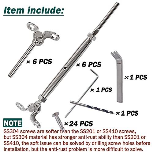 DECK MAN T316-STAINLESS STEEL ADJUSTABLE ANGLE 1/8" CABLE RAILING KIT/HARDWARE - Brand New