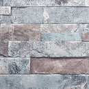 Dundee Deco AZ-B2602B Distressed Stone Grey/Slate Peel and Stick Wallpaper - Brand New