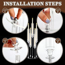 BARYDAT 4PCS ACRYLIC CANDELABRA CENTERPIECES CLEAR CANDLE HOLDER - CLEAR - Like New