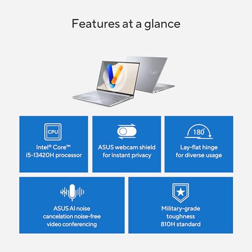 ASUS VIVOBOOK 16” WUXGA 60HZ I5-13420H 16GB 512GB F1605VA-ES56 - COOL SILVER - Like New