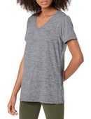 AZ0001 Amazon Women's Active Tech Stretch Short-Sleeve V-Neck 2 Pack Large - Brand New