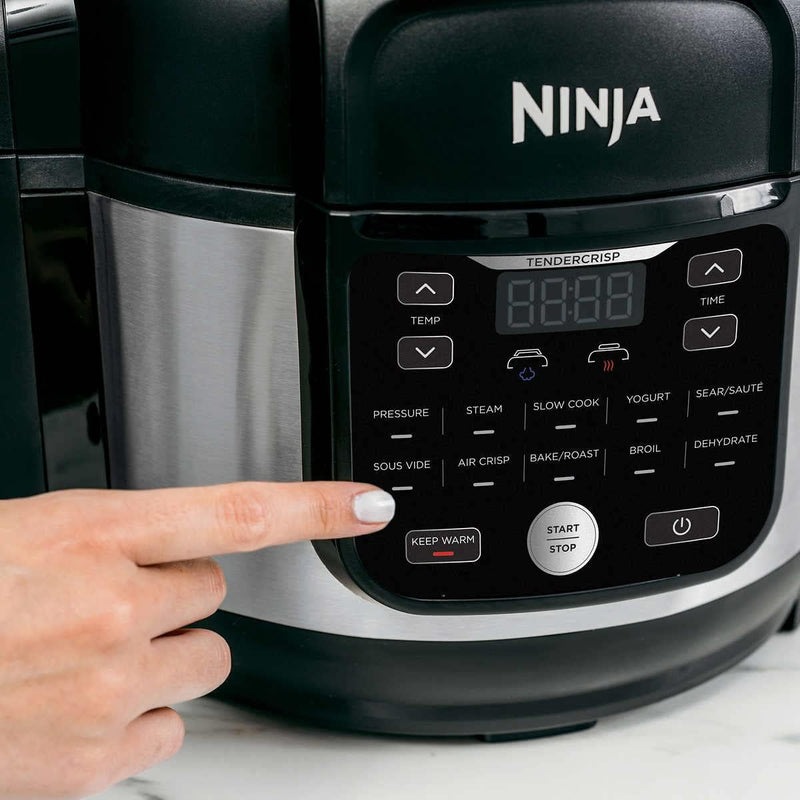 Ninja Foodi 10-in-1 Pressure Cooker and Air Fryer, 6.5-Quart, Stainless Steel Like New