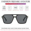 AIEYEZO Square Aviator Sunglasses for Men Women Fashion Vintage Square Sun - Like New