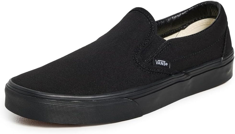 VANS MEN'S VANS CLASSIC SLIP-ON SKATE SHOES - SIZE: MEN 9.5 WOMEN 11 - BLACK - Like New