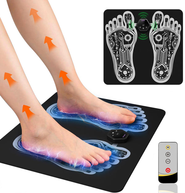 OKJY TRANSCUTANEOUS ELECTRONIC NERVE STIMULATOR WITH FOOT ELECTRODE PAD - BLACK - Like New