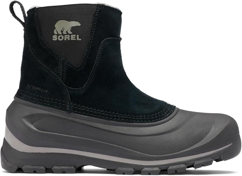 SOREL BUXTON PULL ON WATERPROOF BOOT - SIZE: MEN 10.5 - BLACK QUARRY - Like New