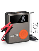ASTROAI PORTABLE CAR JUMP STARTER AIR COMPRESSOR 150PSI 1750A DK-MF139 - BLACK - Like New