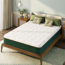 EN ZEFFLY MATTRESS 10" FULL MATTRESSES INNERSPRING GEL MEMORY FOAM - WHITE/GREEN - Like New