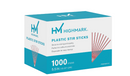 HIGHMARK® PLASTIC STIR STICKS, 5-1/2", RED/WHITE, CASE OF 10,000 - Brand New