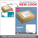 OFFICE DEPOT WHITE INKJET/LASER SHIPPING LABELS,3 1/3" X 4" 600 - WHITE - Brand New