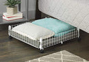 Whitmor Rolling White Wire Underbed Cart - Like New