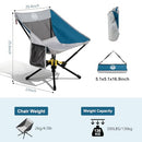 ADSMART PORTABLE CAMPING CHAIR LIGHTWEIGHT FOLDING CHAIR FOR CAMPING - BLUE - Like New