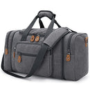 Gonex Canvas Duffle Bag Expandable 50L Travel Overnight Weekender Bag - Brand New