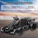 PALBY'S GO KARTS FOR KIDS 24V ELECTRIC GO KART 2 * 150W POWERFUL MOTORS - GREY - Like New