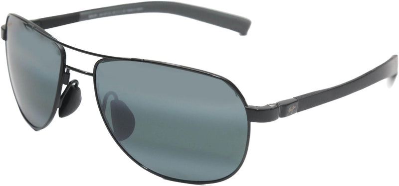 MAUI JIM GUARDRAILS MJ327 SUNGLASSES - GLOSS BLACK NEUTRAL GRAY - Like New