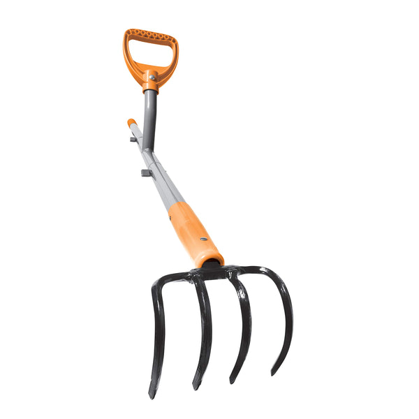ERGIE SYSTEMS SUNJOE 54" ERGONOMIC STEEL GARDEN CULTIVATOR - ORANGE/GRAY - Like New