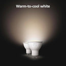PHILIPS HUE SMART 60W GU10 LED BULB WHITE LIGHT 2 PACK 450LM 9290036670A - WHITE - Like New
