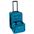 ROCKLAND FASHION SOFTSIDE UPRIGHT LUGGAGE SET EXPANDABLE F102 - TURQUOISE - Like New