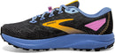 BROOKS WOMEN’S DIVIDE 3 TRAIL RUNNING SHOE SIZE 7.5 BLACK/BLUE/YELLOW - Like New