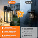 BESLOWE OUTDOOR WALL LIGHTS EXTERIOR LIGHTING FIXTURES WALL MOUNT 2-PACK - BLACK - Like New