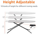 AMAZON BASICS HEIGHT ADJUSTABLE FULL-SIZE FOLDABLE IRONING BOARD CHEVRON - Like New