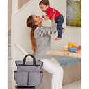 Skip Hop Messenger Diaper Bag Changing Pad Duo Signature, Heather Grey - Brand New