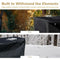 SUNNYDAZE 6' FIREWOOD LOG RACK COVER HEAVY-DUTY PVC CONSTRUCTION - BLACK - Like New