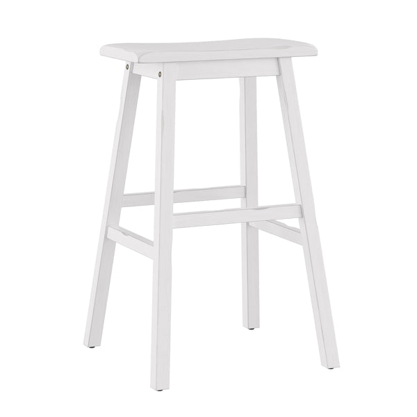 Hillsdale Moreno Wood Backless Bar Height Stool, 29" High, 5580-831A - Sea White - Like New