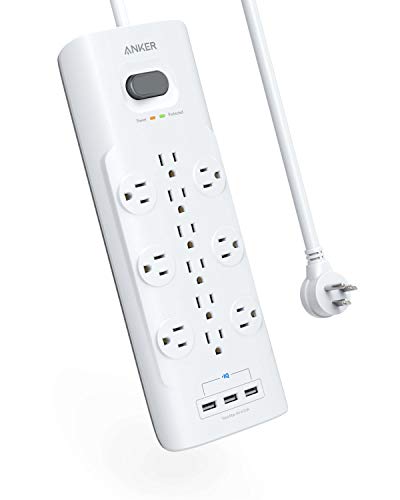 ANKER POWER STRIP SURGE PROTECTOR 12 OUTLETS 3 USB-A 4000 - Scratch & Dent