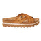 REEF CUSHION BLOOM HI WOMEN'S PLATFORM, VEGAN LEATHER X STRAP, SIZE 8 - NATURAL - Brand New