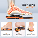 FEELLIFE Plantar Fasciitis Relief Shoe Insoles 1-Pair Arch Support 13-16 Orange - Like New