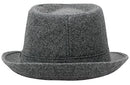 88-GE-500 SIMPLICITY UNISEX TIMELESS CLASSIC MANHATTAN FEDORA HAT CHARCOAL GREY - Like New