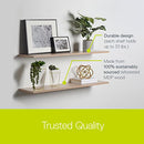 DELTA 2 PACK FLOATING SHELVES 36" X 10" X .5 OAK REFORESTED WOOD SHELVES THIN - Like New