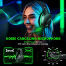 WOLFLAWS WIRELESS GAMING HEADSET GAMERS MAC,SWITCH - BLACK/GREEN - Like New
